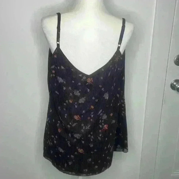 CABI (EUC) Floral Layered Top w/Adjustable Spaghetti Straps Women’s Size Small - Picture 4 of 6